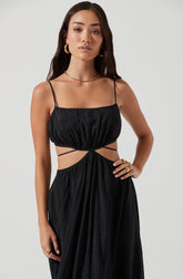 Square Neck Flare Dress - This dress is bold, retro, and fashionable, making it a must-have. It showcases a neatly tailored square neckline.
